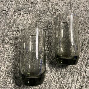 2PC. Set LIBBEY Gray-Black Smoked Drink Glass